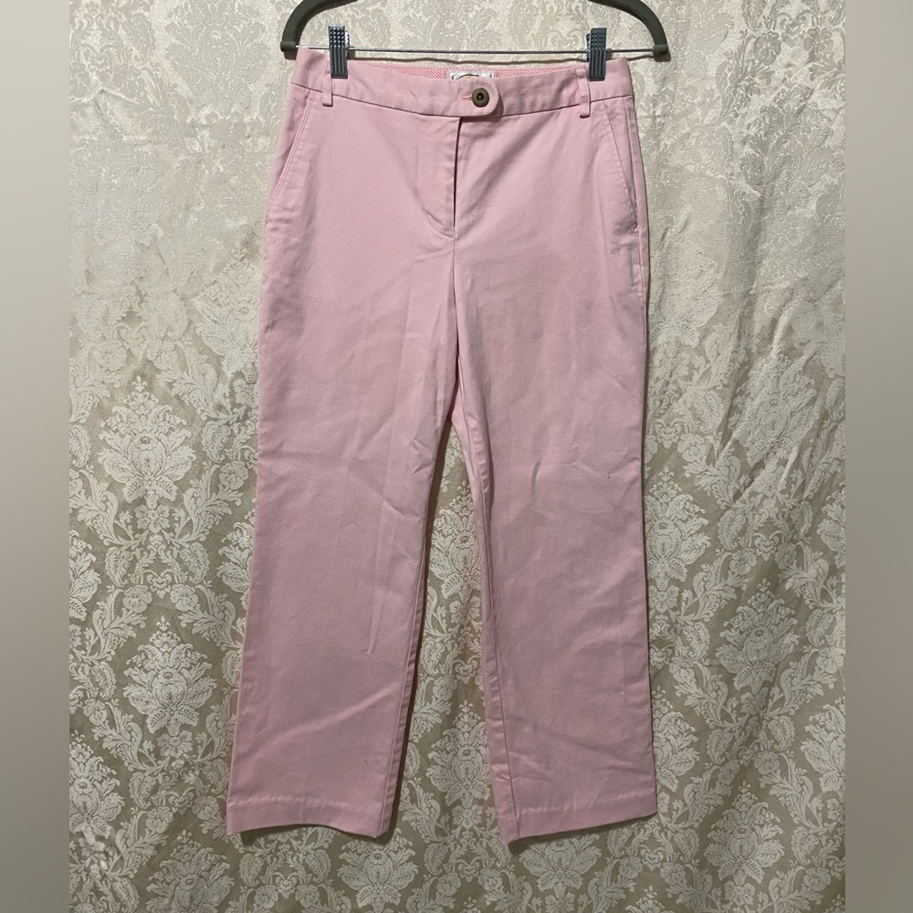 Pastel pink straight leg pants